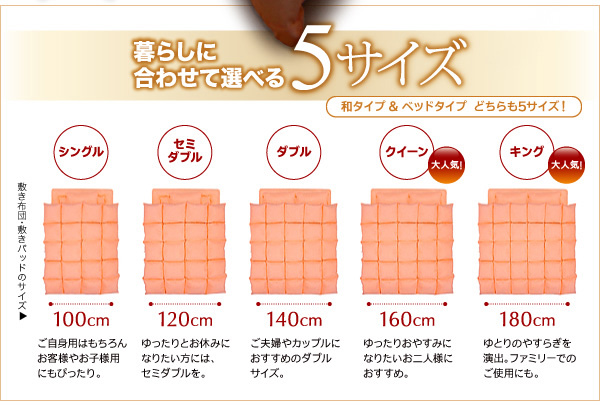 ダブル ベッドタイプ 新色羽根布団11点セット 3年保証 技あり生活